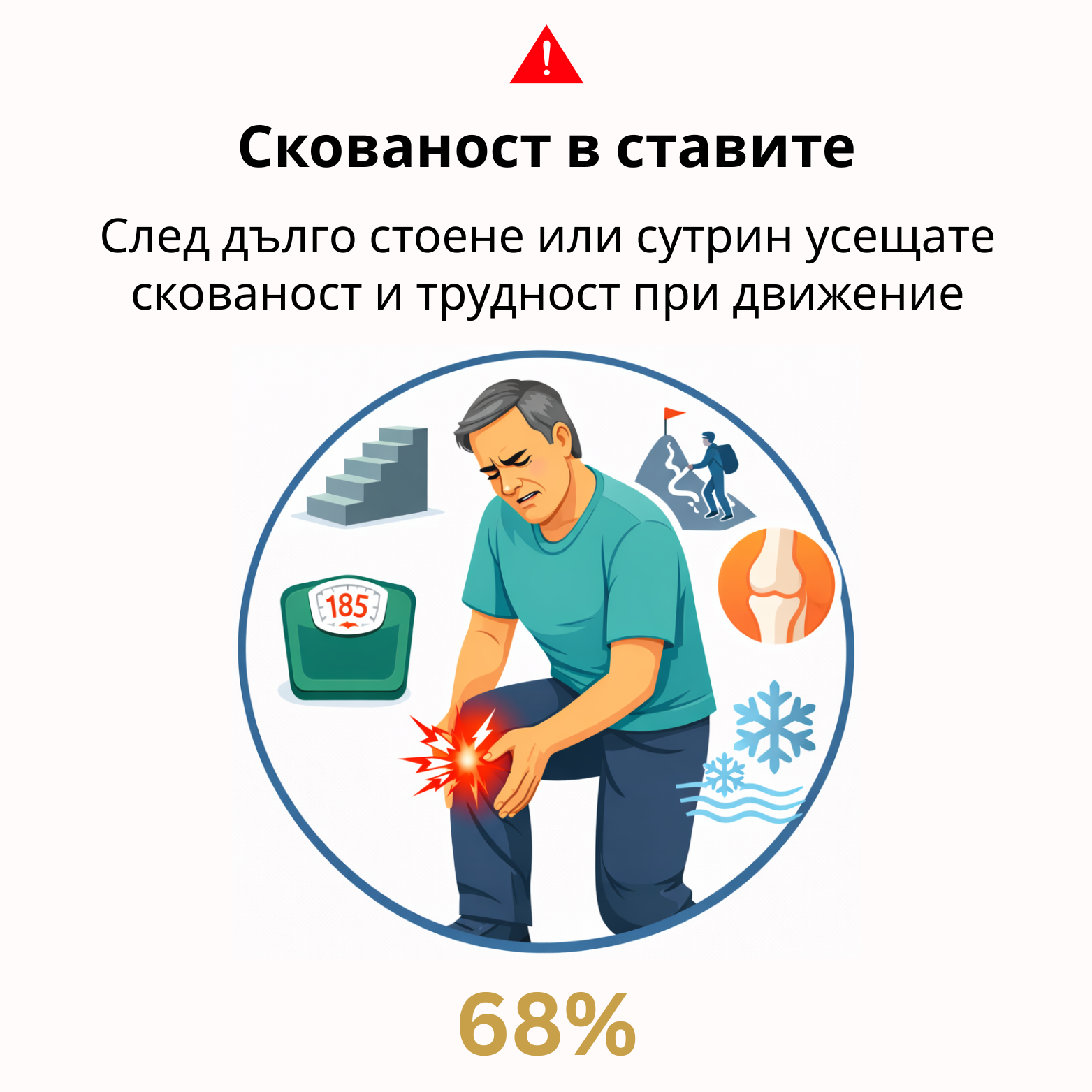 Скованост в коленете и раменете