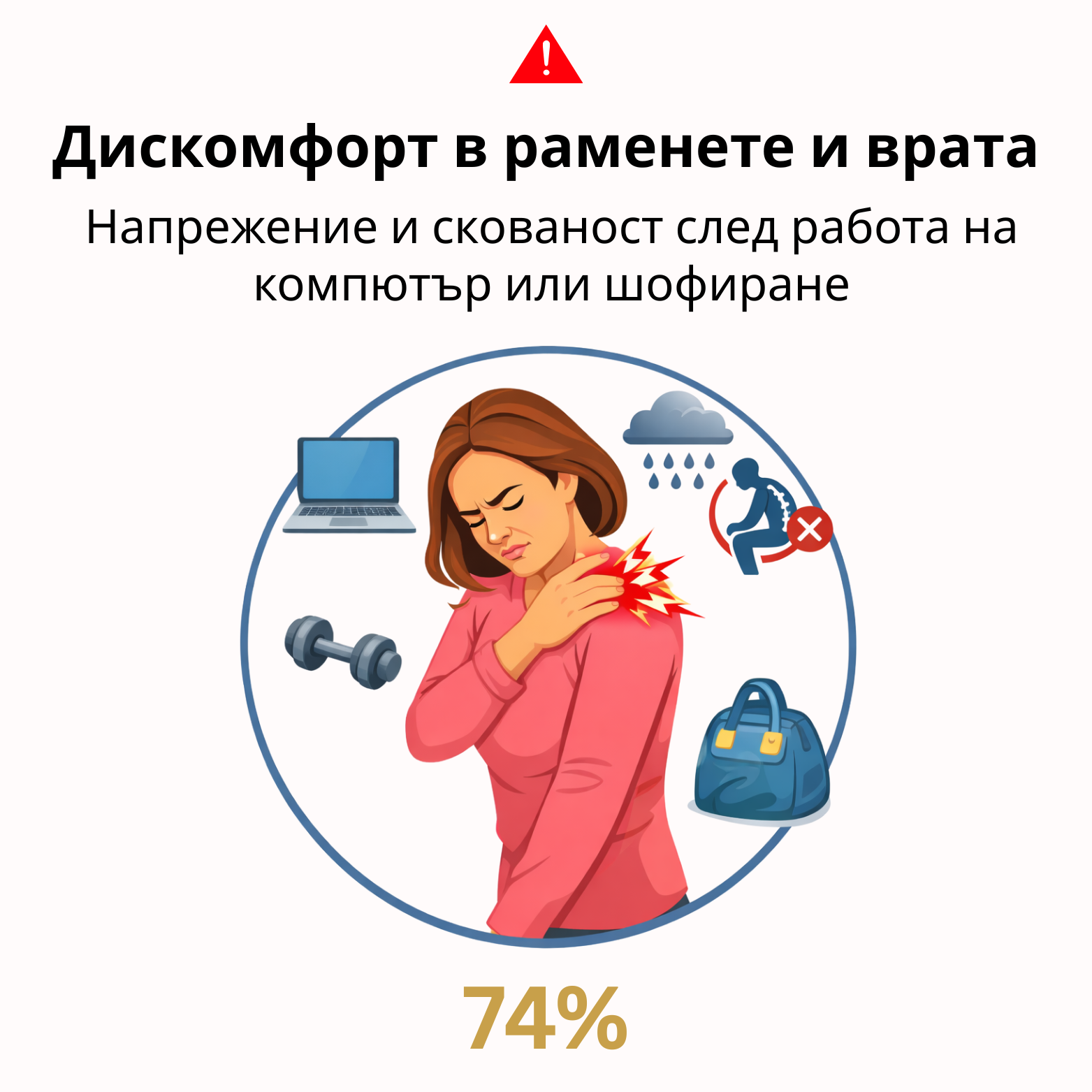 Дискомфорт в горната част на тялото